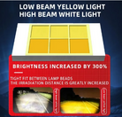 Fog Light 3-Lens LED with Hood Light - Ultra Bright Dual Color Yellow/White, Flash\Non Flash Mode, Easy Fit for Bumper, Waterproof Aluminum Body, Universal 12-80V Light for Bike, Car, Truck - Super Bright and Durable Design Bike Light