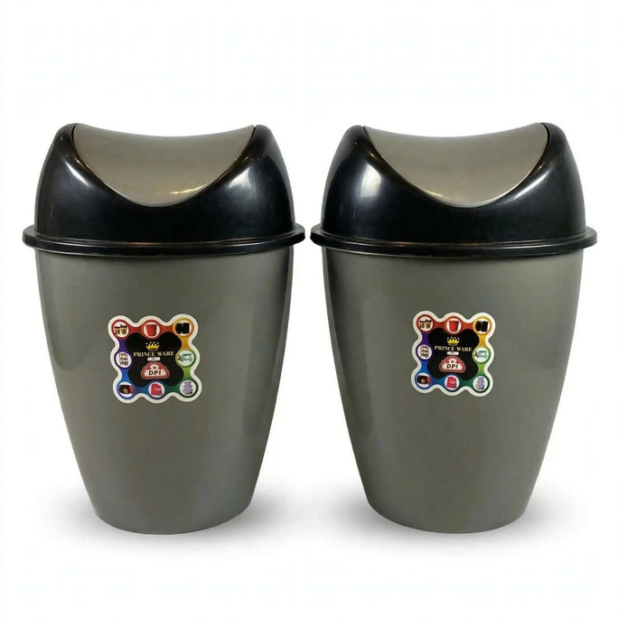 Prince Ware Dustbin Royal Large with Swing Lid - 18 Liters (Pack of 2)