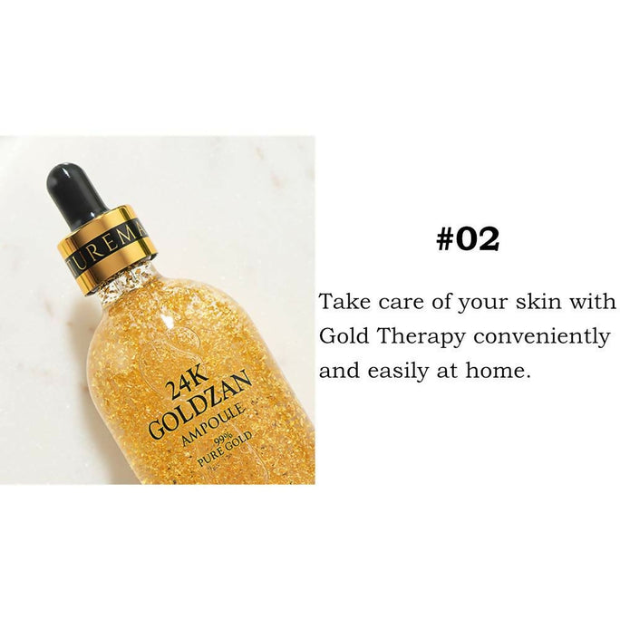 24K Goldzan Facial Serum Ampoule Pure Gold 99.9% Maison De Nature 100 Ml Made In Korea.