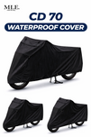 CD 70/125/150 Waterproof Bike Cover – Heavy Duty Motorcycle Rain Dust Sun Protection Cover – Universal Motorbike Body Cover (Black) Top Cover