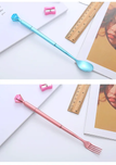 1 PC Stationery Diamonds Cute Lovely Candy Spoon / Fork Gel Pen Office Creative Gift Sweet Pretty Funny Pens