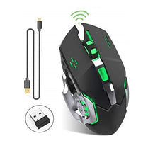 T2 Rechargeable Wireless Gaming Mouse 2.4G USB Silent Click RGB LED 2400DPI