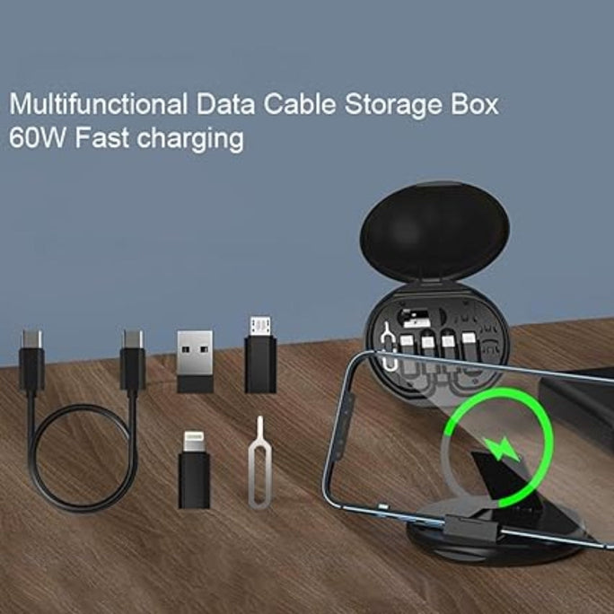 60W Fast Charging Data Cable Kit All in One USB Type C Lightning Micro USB