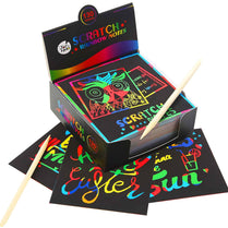 Dazzling Rainbow Scratch Notes Painting Parent Child Interactive Toys Note Cards Handmade Painting