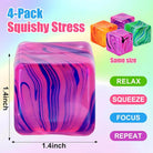 1pc Ice Cube Squishy Stress Ball - Square Sensory Fidget Toy for Adults & Kids | Slow-Rebound Anxiety & Stress Relief Toy