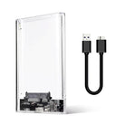 USB 3.0 Transparent HDD Enclosure 2.5" | External Hard Drive Case for SATA
