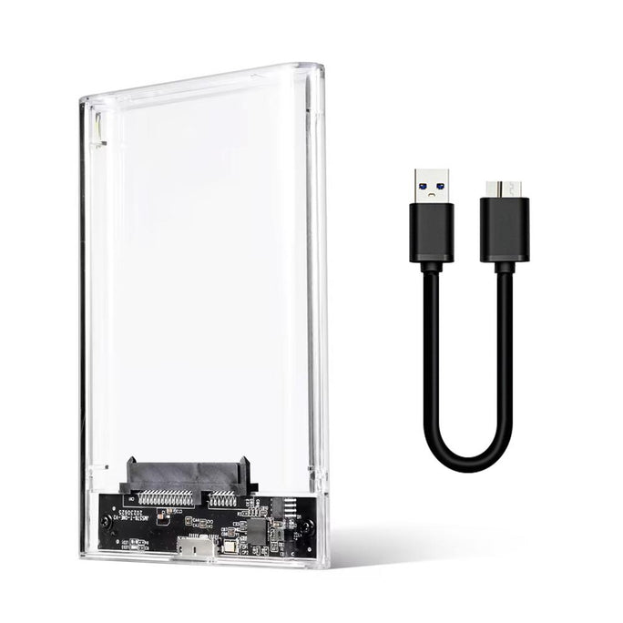 USB 3.0 Transparent HDD Enclosure 2.5" | External Hard Drive Case for SATA