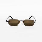Rave Brown Rimless Rectangle Sunglasses