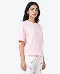 Sajiero Cotton PJ Set - Bow Bliss - Pink