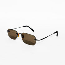 Rave Brown Rimless Rectangle Sunglasses