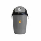 Prince Ware Dustbin Commercial with Push Lid - Silver - 50 Liters