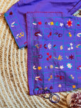 Kids Fitt Girls Purple Hand Embroidered Khaddar 2 Piece Suit – Farshi Shalwar