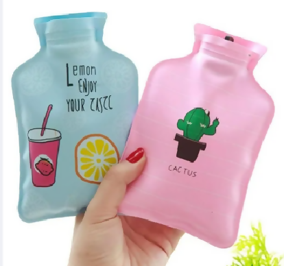 Mini hot water bag Cute Cartoon Warm Relaxing Safe Heat Cold