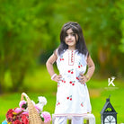 Kids Fitt Girls White Hand Embroidered Khaddar/Lawn 2 Piece Suit – Cherry Embroidery