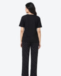 Sajiero Cotton PJ Set - Mono Dot