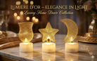 Star Moon Iron Art Mesh Candlestick Candle Lamp Rustic Style Display Mold Ramadan Eid Mubarak Festive Decoration