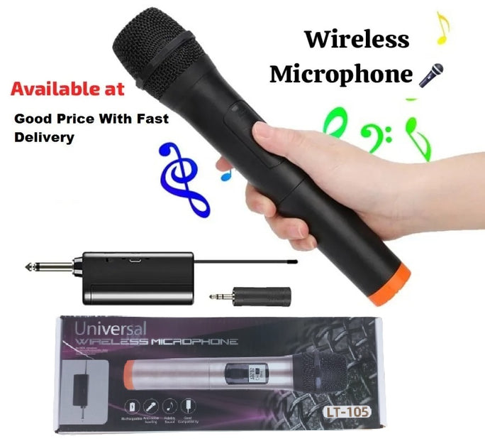 Professional Wireless Handheld Dynamic UHF VHF Microphone | Long-Range Mic for