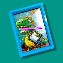 01 Pcs 5D New DIY Diamond Painting (with Frame) (Size 13.5 x 18 cm) Elsa frozen Disney Princess Girl Manga Pictures Full Square/Round Rhinestone Diy Cartoon Mosaic Art Diamont Embroidery Home Decor