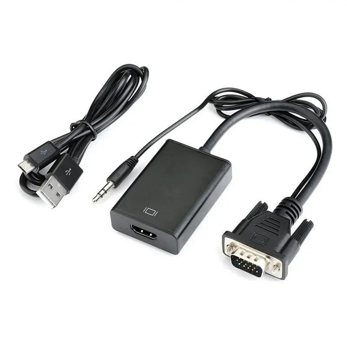 VGA to HDMI Adapter | VGA Male to HDMI Female Converter with 3.5mm Audio Jack