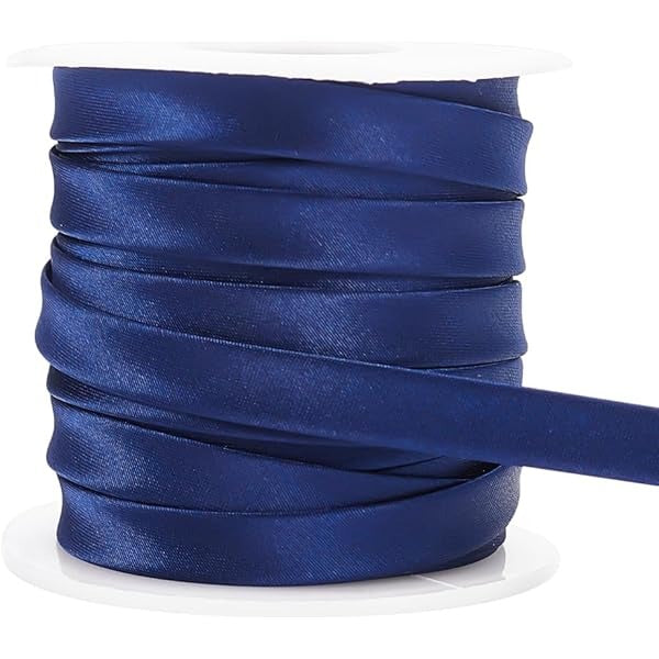 1 Roll (50 Yards) 5/8'' 15mm Single Fold Bias Tape - Best Quality Satin Ribbon for Tailoring, Costumes, Robes, Cosplay & DIY Sewing