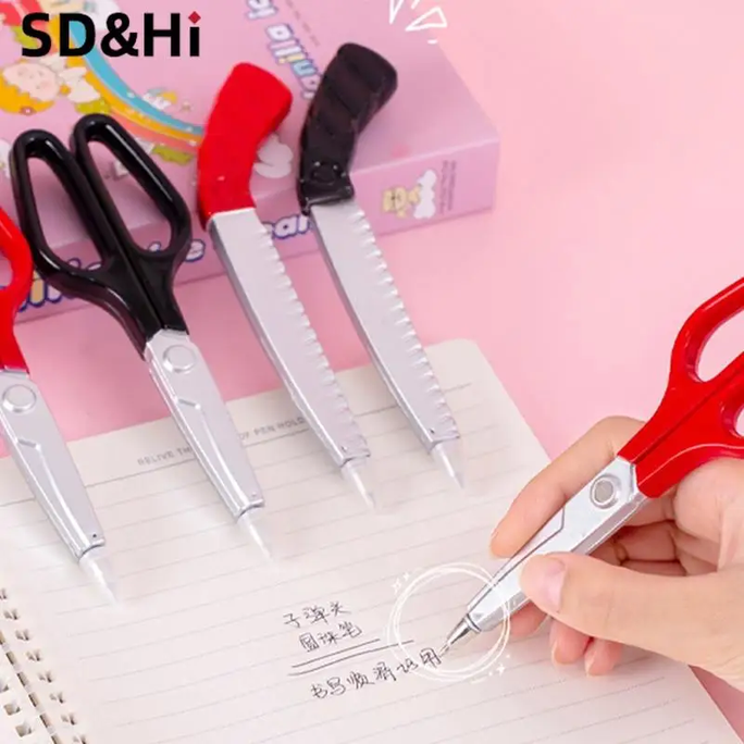 01 PC Back to School Creative Ballpoint Pen Cute Simulation Scissors Modeling Tools Pen Advertising Gift Pen Student Stationery
