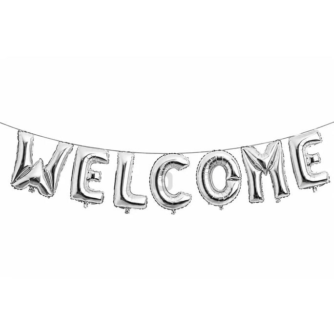 Welcome Foil Letter Balloon Banner