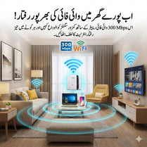 WiFi Range Extender 300Mbps Wireless Repeater 2.4GHz Long Distance Coverage up