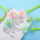 01 Pc Creative Sunflower Cloth Art Flower Gel Pen Stationery Silicone Quick-drying Pen Marker Pens 0.5mm