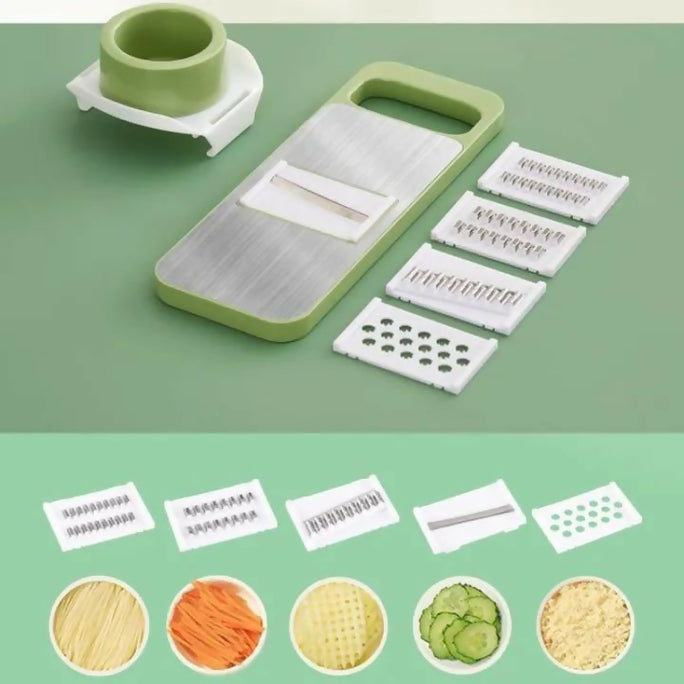 5in1 Vegetable Cutter Stainless Steel Multifunctional Grater For Vegetables