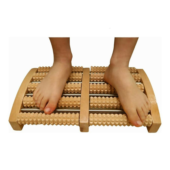 Traditional Wooden Roller Foot Massager, Accupressure Roller Wood Foot Massager Stress Reliever Wooden Foot Massager
