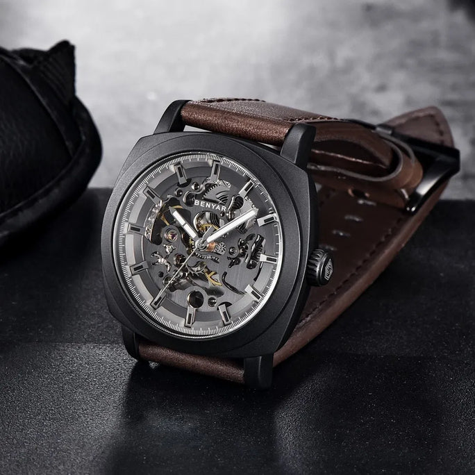 Benyar BY-5121 Skeleton Automatic Edition Men Watch