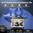 2 Pcs Wireless Lavalier Microphone for Phone/Pad/Android with Charging Case