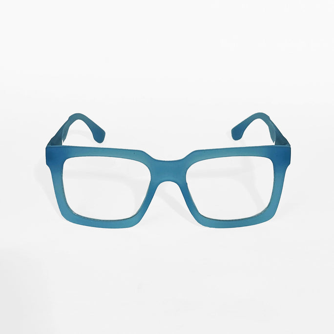 Rave Aqua Blue Square Frame Eyeglasses