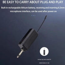 Saeapu TTD-M55 Professional Rechargeable Wireless Microphone VHF Handheld USB
