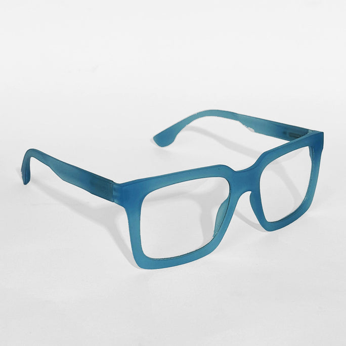 Rave Aqua Blue Square Frame Eyeglasses