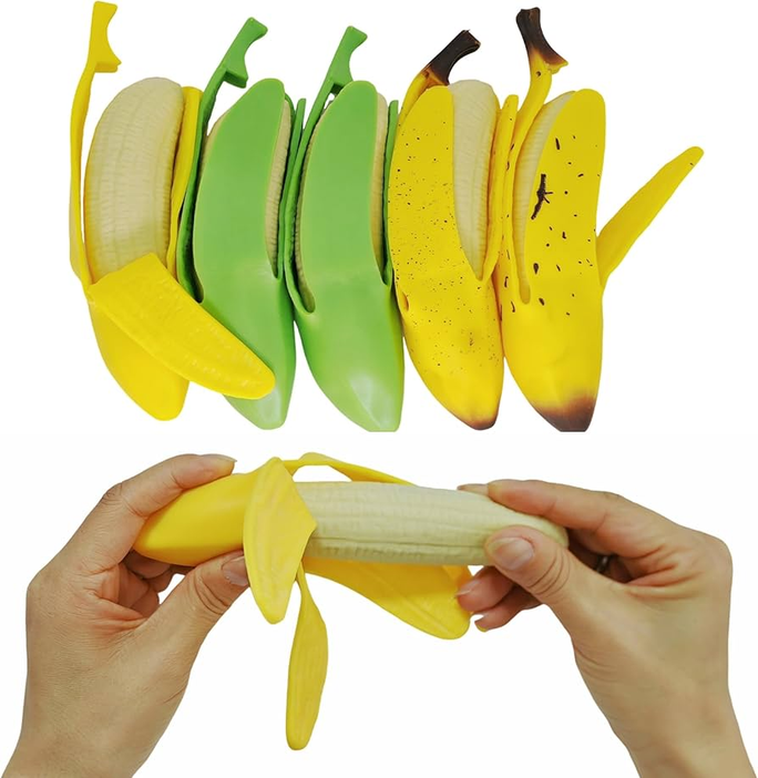 1 Pcs Yellow / Green Banana Banana Squishies Stress Relief Soft Scented Simulation Bananas Fruit Toys Cute Birthday Gift Novelty Toy for Kids