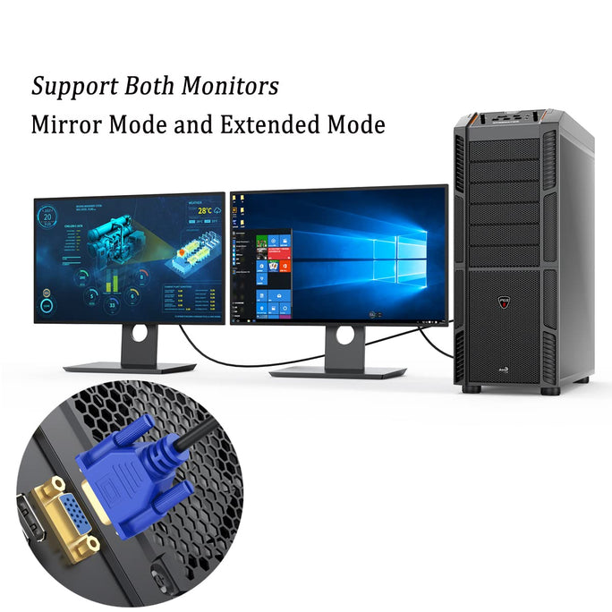 VGA to Monitor Cable Male 5 Feet High Resolution Display Cord for PC Laptop
