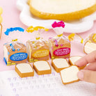 4PCS/Set Cute Toast Bread Eraser Stationery Baked Bread Rubber Pencil Children's Laughter Articles Gift Award