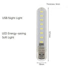 01 pc Mini Portable USB LED Book Light Bright Reading Book Lamp 8LEDs Lights For Power Bank PC Laptop Notebook