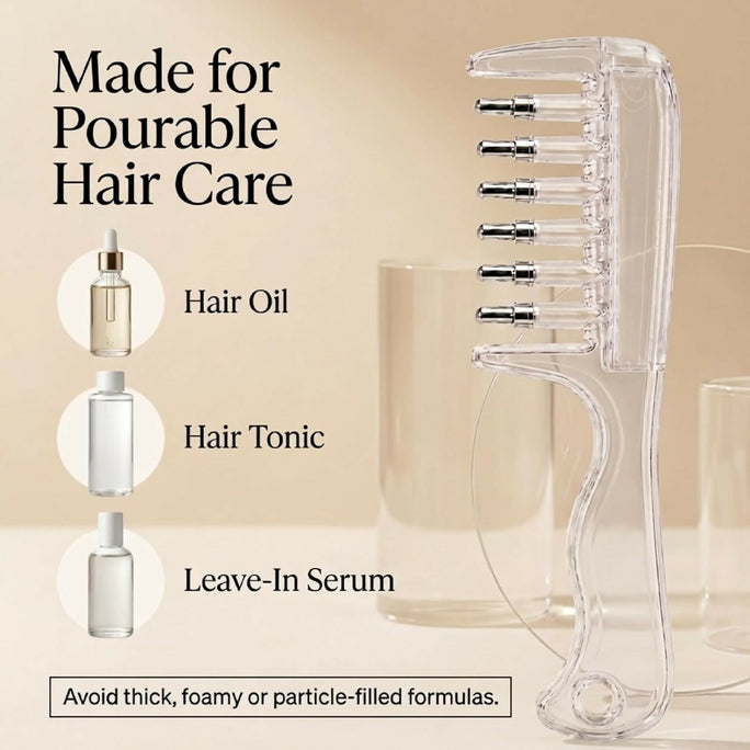 Transparent Hair Scalp Applicator Comb, Manual Scalp Stimulator, Hair Growth Scalp Massage Comb, Deep Scalp Massage Tool With 📦