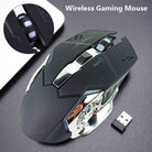 T2 Silent Wireless Gaming Mouse Rechargeable Usb-c Port, with Side Buttons, LED