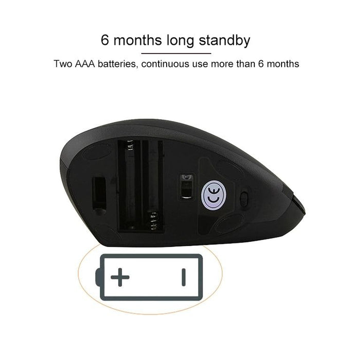 Vertical Ergonomic Wireless Gaming Mouse 2.4G Silent Optical Mouse with 6