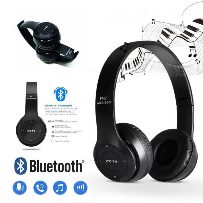 P47 Wireless Gaming Headphones Bluetooth Headset Foldable Headband With Calling
