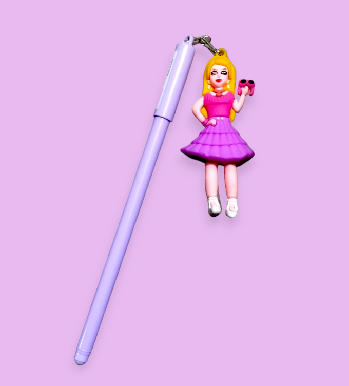 1Pc Cute Doll Gel Pen Ballpoint Novelty Doll Toy Pens Writing Stationery kids gift School
