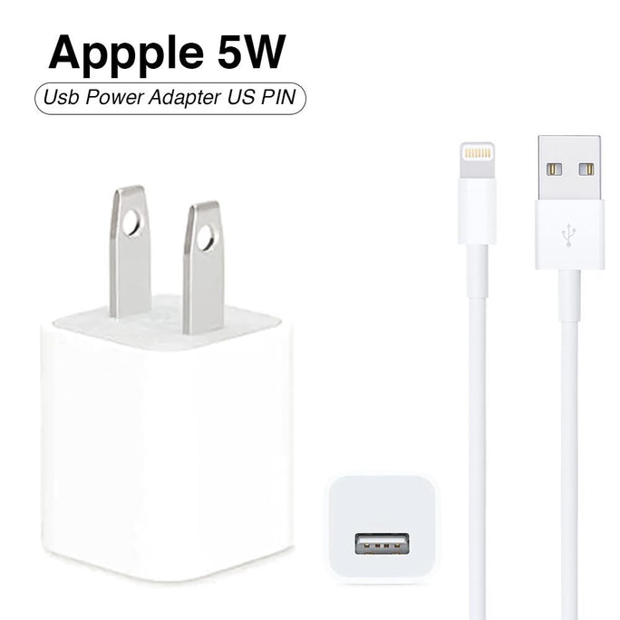5W USB Wall Charger with Lightning Charging Cable | Fast Charging | Data Sync