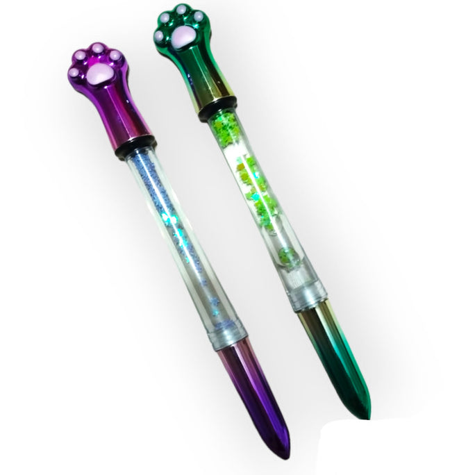 01 PC Cat Pow / Glitters GEL Pen Shape for Kids and office Cute Pen For Girls Gift School Office Supplies-Public Mall