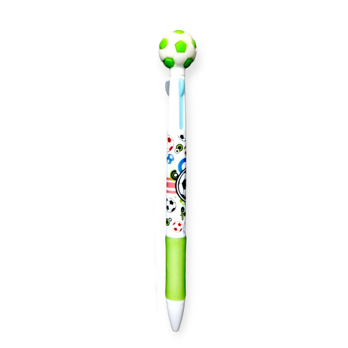 01 PC Cute FOOTBALL 6 in 1 Cartoon 6 Colors Ballpoint Pen School Office Supply Gift Stationery Kids For Gift