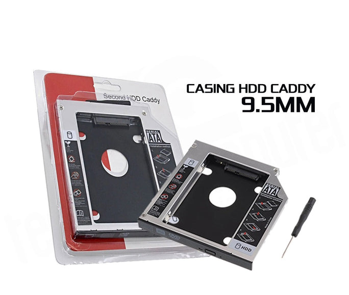Slim + Fat 2nd HDD Caddy 9.5mm & 12.7Mm SATA 3.0 2.5 SSD Case Second Hard Disk