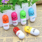 1 Pc Face Retractable Ballpoint Pen Blue Refill 0.5mm Pill Ballpen Kawaii Stationery Canetas Escolar School Office Tools