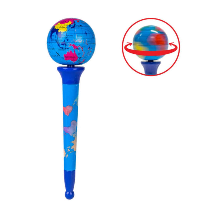 01 PC Earth Rolling Pens Tellurion Pens World Globe Pen Novelty Ballpoint Pen Black 1.0MM Black Ink For Desk Decoration Accessories Stationery School Office